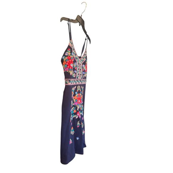 La Reyna Embroidered Boho Dress M. Coachella CottageCore Bohemian Chic Festival - Picture 5 of 10